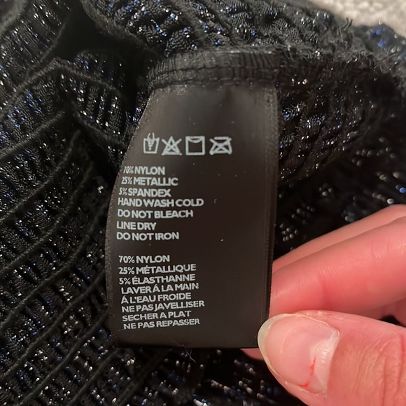 Urban Outfitters Confetti Black and Blue Sparkly Tube Top - Picture 4 of 5